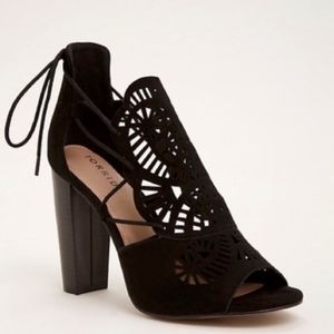 Torrid Cutout Covered Heels Black 10 W